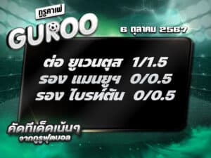 ทีเด็ดบอล ทีเด็ดบอลสเต็ป3 วันที่ 6 ตุลาคม พ.ศ. 2567